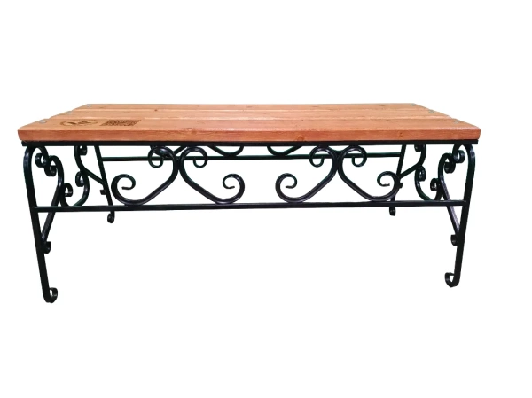 Скамейка с кованными элементами (без спинки)